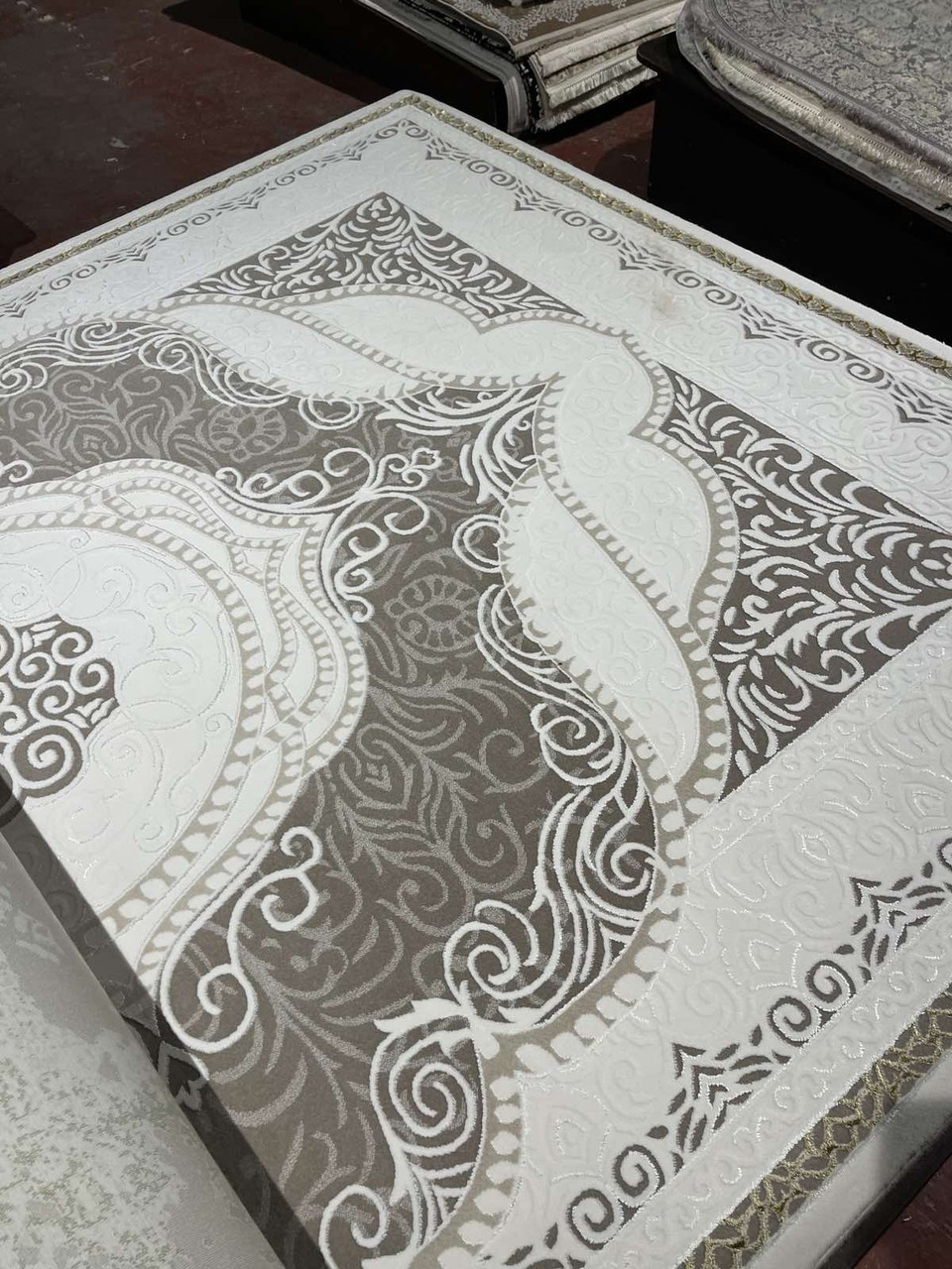 Акриловий килим RUYA 2 70 кремовий з коричневим, фото 1