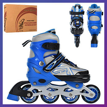 Ролики дитячі розсувні Profi A 4148-M-BL розмір 35-38 Синій