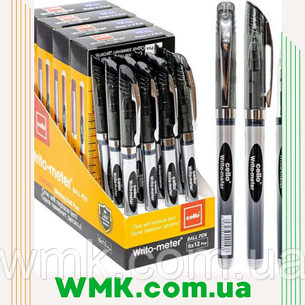 Ручка кілометрова 10 км Cello BL-8048 чорна 1 пачка 12 штук Ruchka 10km, фото 1