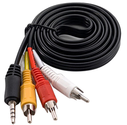 Шнур відео-аудіо для підключення приставок смарт ТВ до старих телевізорів