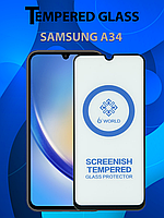 Защитное стекло для Samsung A34 , Самсунг А34 ( Premium Tempered 6D Glass )