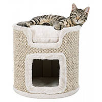 Дряпка Trixie Башня Ria для кошек, сизаль/плюш/флис, 37х37 см