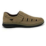 Шкіряні бежеві чоловічі сандалі літо Міда 130774(10) 40, фото 4