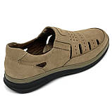 Шкіряні бежеві чоловічі сандалі літо Міда 130774(10) 40, фото 7