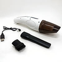 Автомобильный пылесос портативный беспроводный Vacuum Cleaner для уборки в автомобиле 1200mAh Белый
