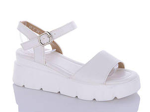 Білі босоніжки підліткові, дитячі тм Башилі X8-2 розміри 37