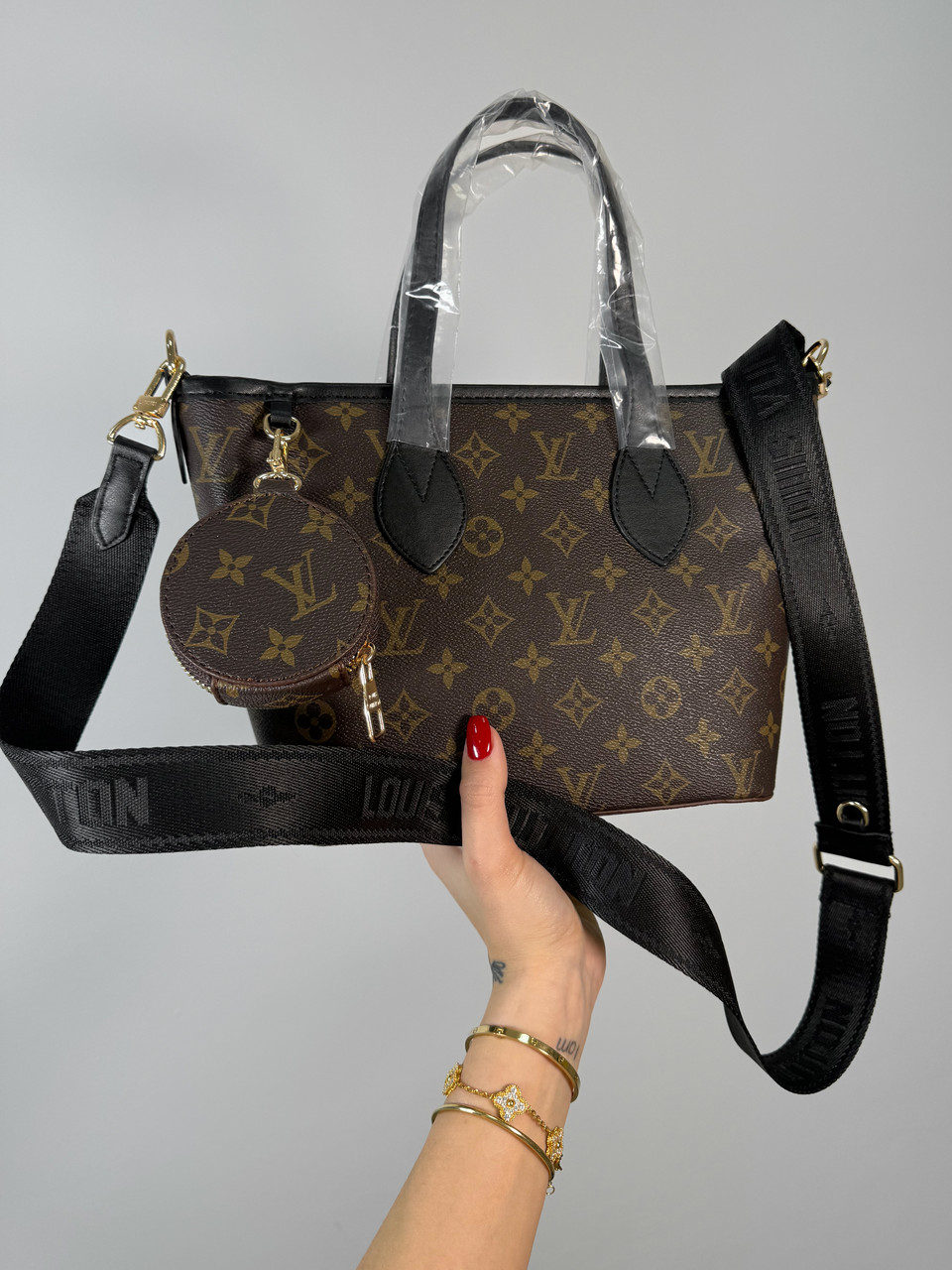 Жіноча сумка Луї Віттон коричнева Louis Vuitton Brown Neverfull