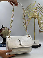 Жіноча сумка Ів Сен Лоран біла Yves Saint Laurent White
