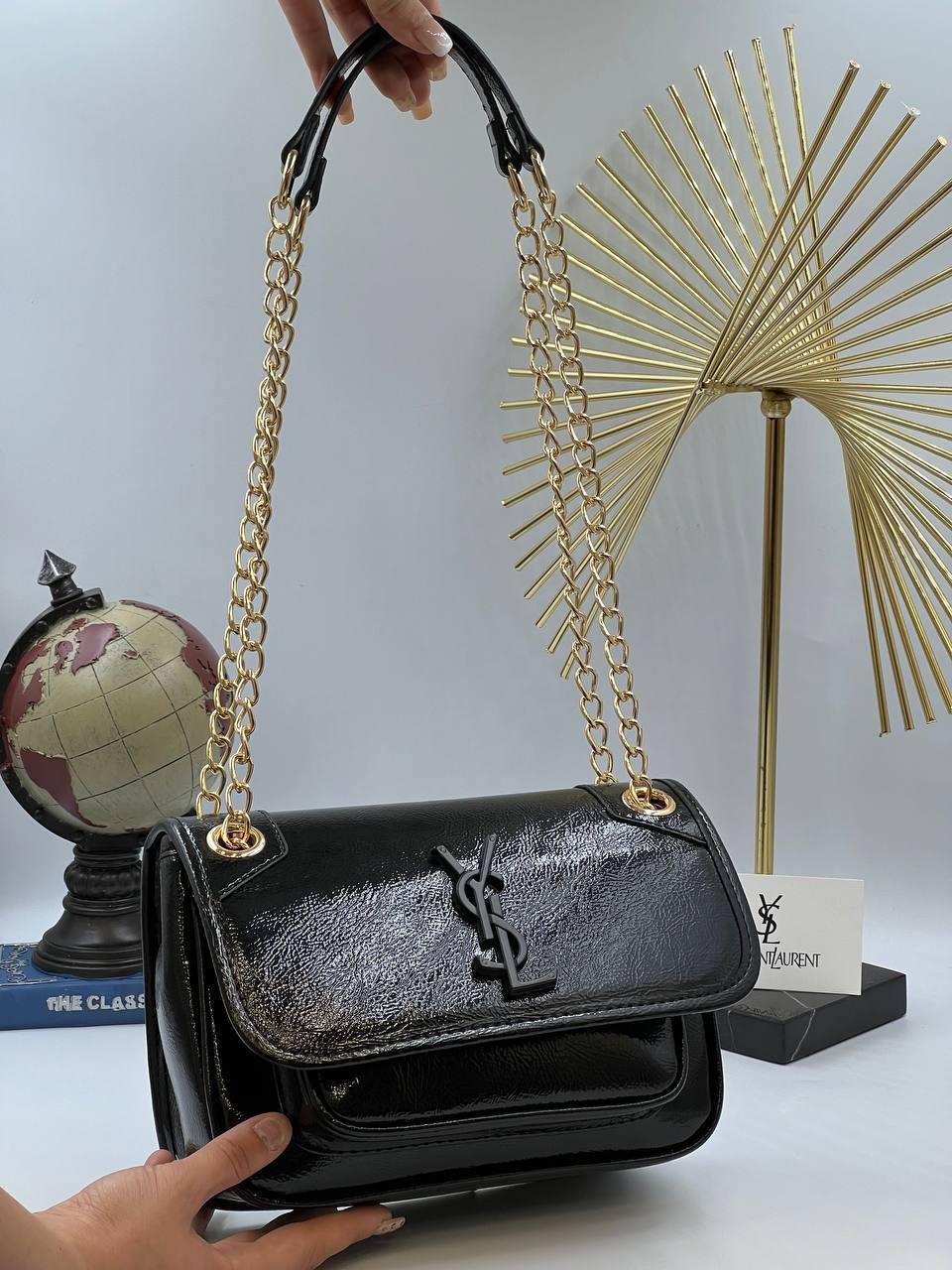 Жіноча сумка Ів Сен Лоран чорна Yves Saint Laurent Black