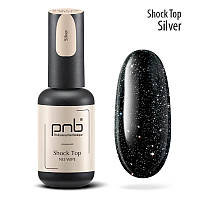 PNB UV/LED Shock Top Silver No Wipe - шок топ светоотражающий серебристый, 8 мл