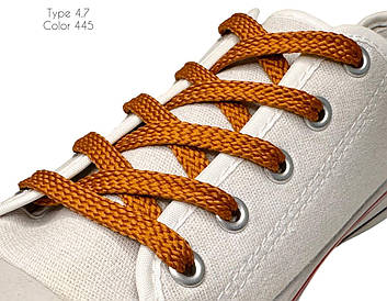 Шнурки для взуття плоскі 100см Руді 8-10мм поліестер
