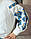 Вишиванка для дівчинки на молочному льоні,ромбовидний орнамент на рукавах., фото 3