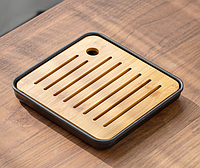 Чабань для чаю, чабань бамбукова дошка чорна ЧБ-02