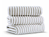 Terry stripe Полотенце для рук хлопок Fibrosoft ® Lappartement 50X90 см. Бежевый Белый