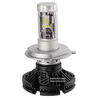 X3 Лампа светодиодная цоколь H1 (к-кт 2 шт) 12/24V, 50W, 4000Lm + вентилятор (авиац. алюмин.)