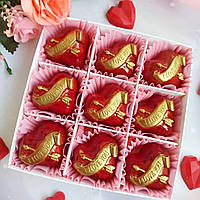 Набір шоколадних цукерок із начинкою до Дня Закоханих Подарунок коханій Шоколадні серця Шоколад ручної роботи