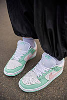 Женские стильные демисезонные кроссовки качественные кроссовки Nike SB Dunk Low Mint Pink , ментоловые