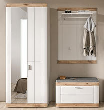 Передпокій (прихожая) з ЛДСП/МДФ Санторіні 2 білий/дуб вікінг Сокме