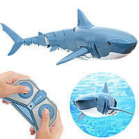 Радиоуправляемая интерактивная игрушка Акула Shark Встроенный аккумулятор Поворот на 360 градусов Пульт