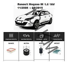 Комплект фільтрів Renault Megane III 1.6 16V (2008-2015) WIX