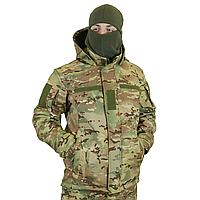 Камуфляжна армійська чоловіча водовідштовхувальна куртка, бушлат тактичний мультикам