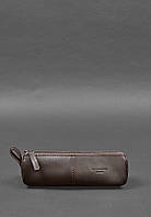 Кожаный пенал-несессер (футляр для очков) 4.0 Темно-коричневый BlankNote ZZ, код: 8132035