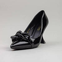 Туфли женские Horoso лак фигурный каблук фигурный каблук черные