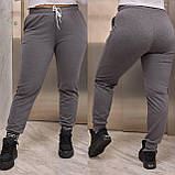 Повсякденні трикотажні жіночі спортивні штани великих розмірів (р.48-62). Арт-2164/42, фото 3