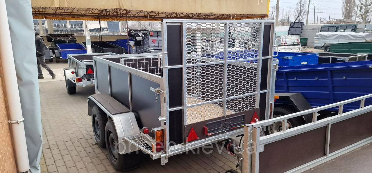 Причіп для перевезення тварин і птиці двосоний 2,5 м х 1,34 м