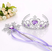 Набір принцеси фіолетовий — корона і чарівна паличка для дівчинки
