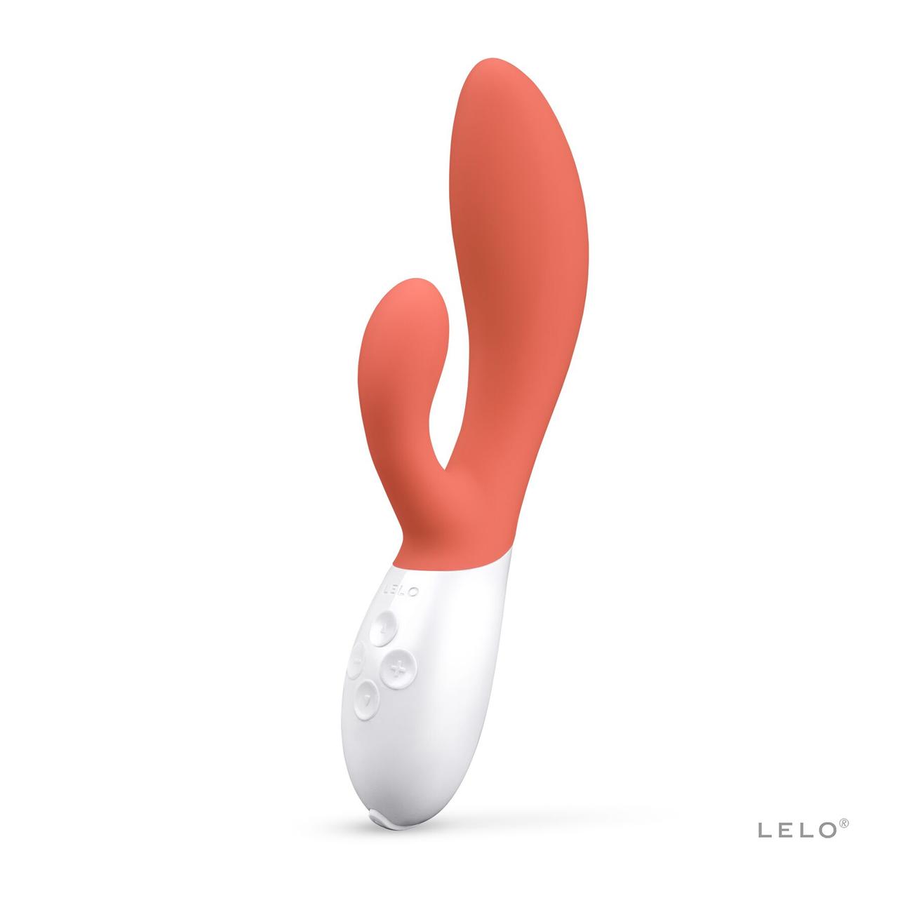 Преміальний вібратор-кролик LELO Ina 3 Coral, 20х3,8 см.