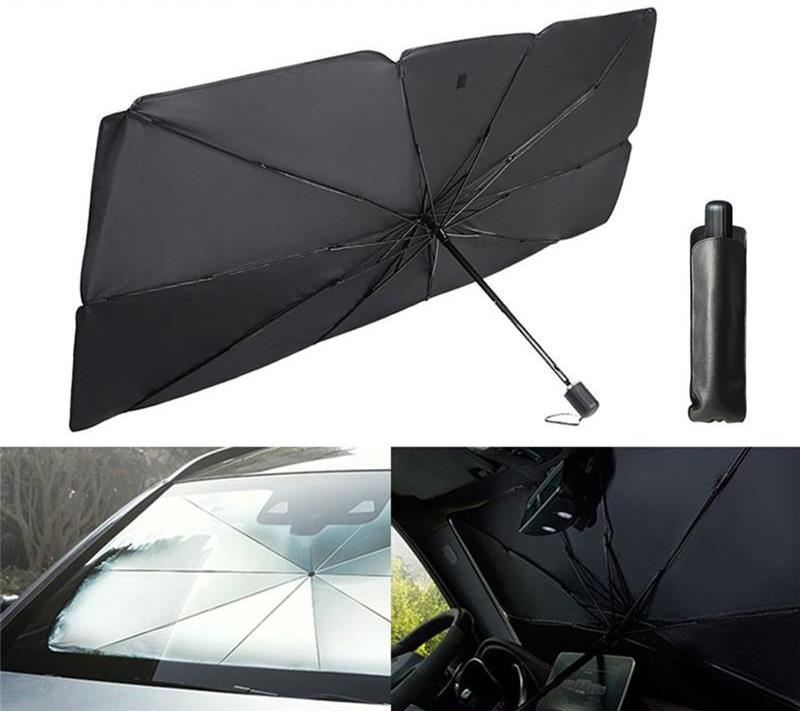 Сонцезахисна шторка — парасолька на лобове скло в авто <unk> Автомобільний козирок для захисту від сонця 79 х 145 см