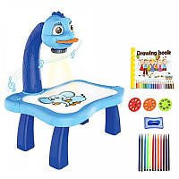 Стол для рисования детский с проектором и доской Столик для ребенка + Комплект для рисования Слайды