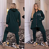 Весняний трикотажний спортивний костюм великих розмірів із подовженою кофтою (р.48-62). Арт-2183/42, фото 4