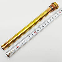 Гильза латунная для датчика температуры или терморегулятора, наружная резьба 1/2", Ø 14х16мм, L=200мм. Oasis