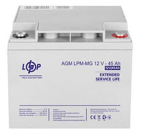 Акумулятор мультигелевий LogicPower LPM-MG 12 V — 45 Ah (LP6559)