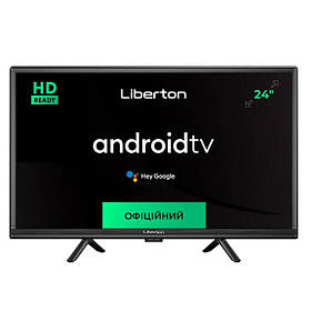 Телевізор 24 дюйми з голосовим пультом LIBERTON LTV-24H01AT Android 11.0