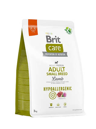 Brit Care Dog Adult Small Breed Hypoallergenic сухий корм для собак малих порід з ягням 3 кг, фото 1