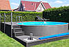 Збірний каркасний басейн Azuro 5.0 x 1.2м Rattan (блакитна плівка 0,5 мм, морозостійкий), фото 6