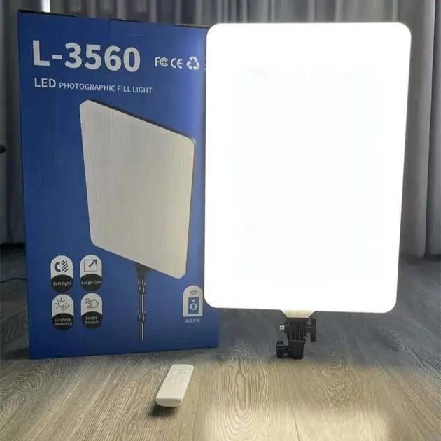 Видеосвет LED для блогера и бьюти мастеров L-3560, Прямоугольная светодиодная LED лампа для фото, видео - фото 2 - id-p2147761309