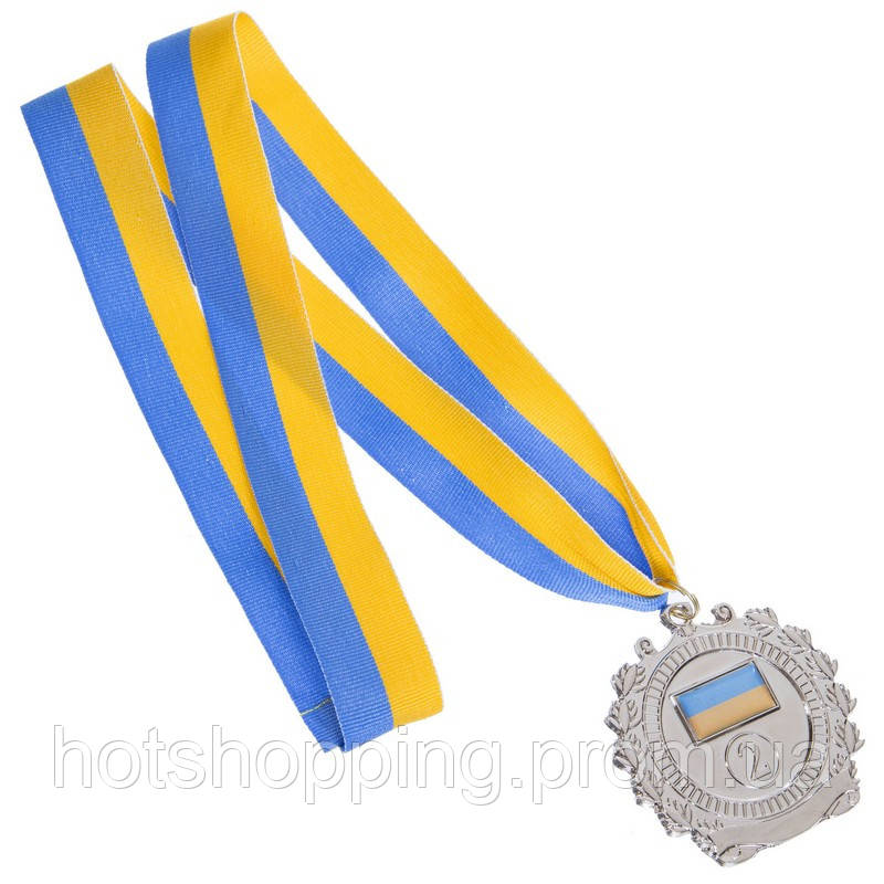 Медаль спортивная с лентой UKRAINE с украинской символикой Zelart C-3163 цвет золотой ht - фото 7 - id-p2147760573