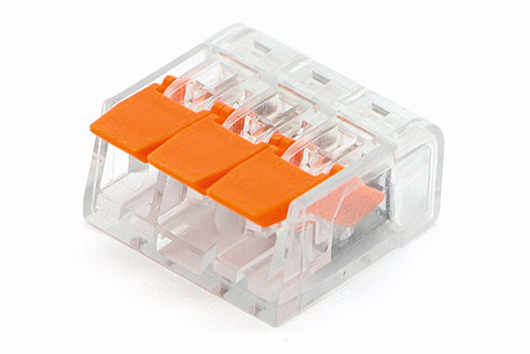 Клема швидкого монтажу DELUX Сonnector 3p прозора, фото 1