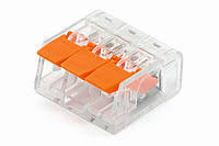 Клема швидкого монтажу DELUX Сonnector 3p прозора