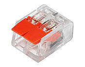 Клема швидкого монтажу DELUX Сonnector 2p прозора