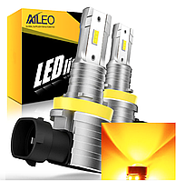 Лампи Aileo LED H11 H8 12V-24V 3000K жовте світло лед автолампи світлодіодні н11 н9 н8