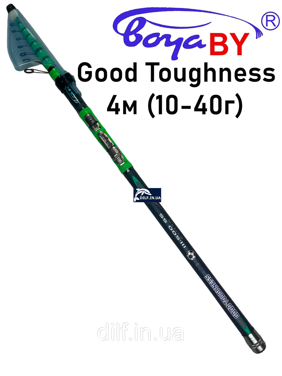 Вудка вкорочена Boya by Good Toughness 4м III-400 SS (10-40г) болонська з кільцями