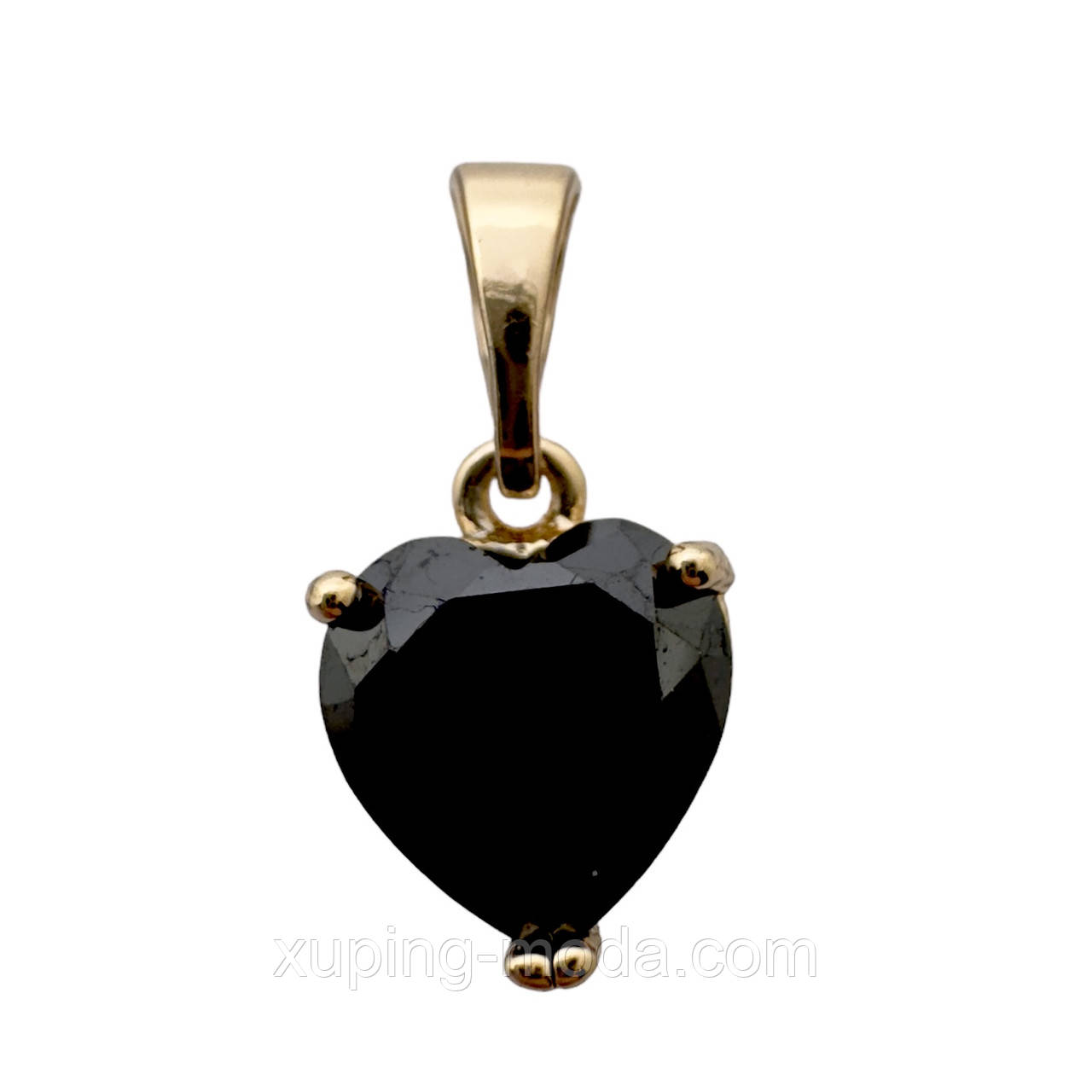 15х8 мм.Кулон сердечко ксюпінг. 18 к, фото 1