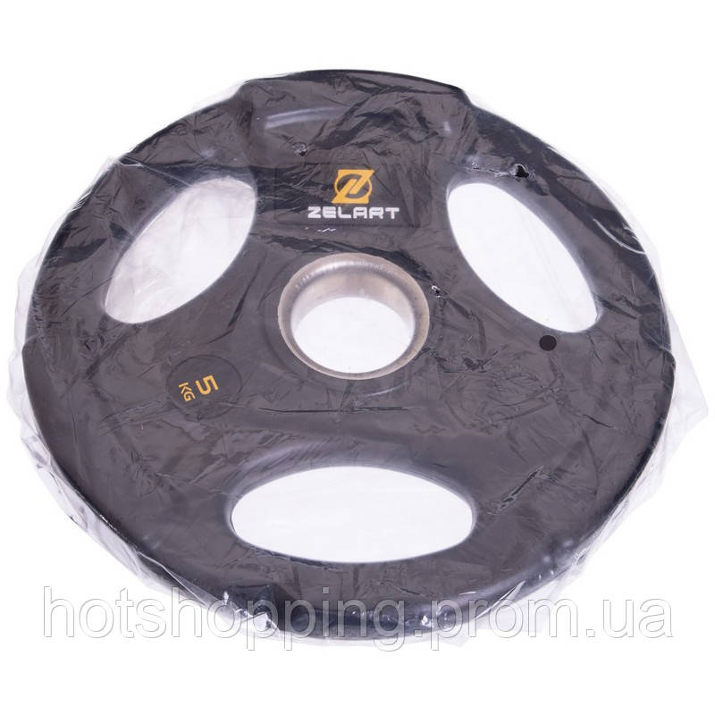 Блины (диски) обрезиненные Zelart TA-2673-5 51мм 5кг черный ht - фото 9 - id-p2147761245