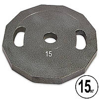 Блины (диски) стальные окрашенные Champion Newt NT-5221-15 52мм 15кг серый ht