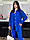 Жіночий костюм льняна трійка, модний костюм прогулянковий батал, літній брючний костюм батальний, фото 3